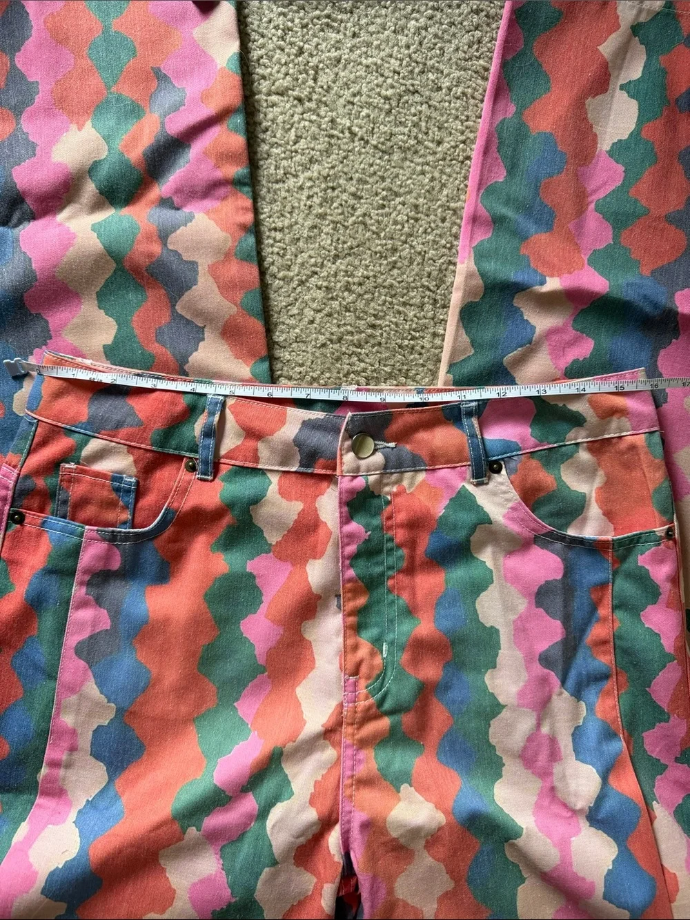 Multicolor High Rise Wide Leg Pants - Picture 4 of 8